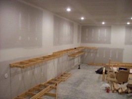 Start of benchwork installation