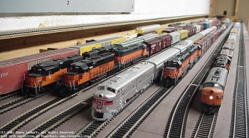 Trains waiting at St. Paul