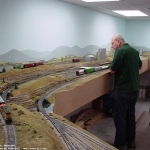 Dennis working the grain train